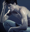 Handsome young guy with muscular body