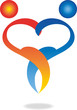 Logo, 3D, Menschen, Paar, Herz