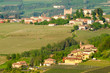 Le Langhe, Piedmont, panorama with Castle of Serralunga d'Alba
