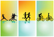 Vector: Sportarten, Fußball, Laufen, Radfahren Sportarten, Fußball, Laufen, Radfahren