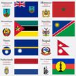 Vektor: world flags and capitals set 16 world flags and capitals set 16