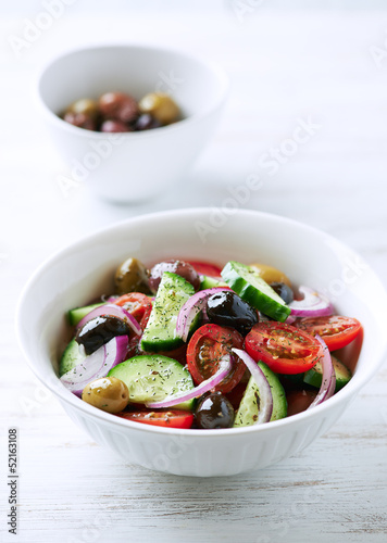 Photo: Mediterranean-style salad with marinated olives Mediterranean-style salad with marinated olives