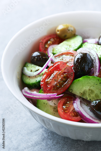 Photo: Mediterranean-style salad with marinated olives Mediterranean-style salad with marinated olives