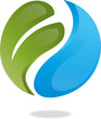 Logo, 3D, Blatt, Bio, Energie, Wasser