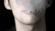 Man smoking a cigarette