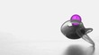 Pacifier falling on white background