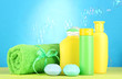 Baby cosmetics, towel and soap