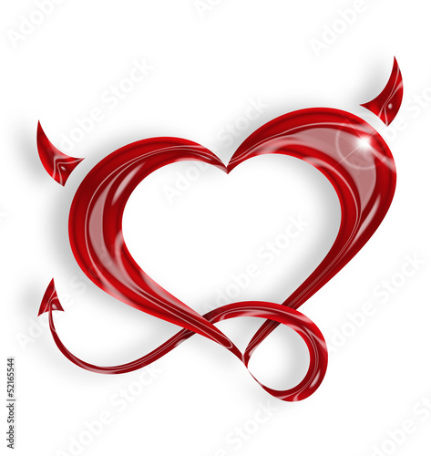 Illustration: little devil heart little devil heart
