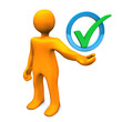 Manikin Green Tick