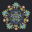 Vector: Ornamental floral round pattern Ornamental floral round pattern