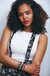 cute black skined girl close up