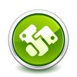 Vector: button green handshake button green handshake