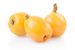 Photo: Loquat fruits on white, clipping path included Loquat fruits on white, clipping path included