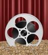 Movie reel in popcorn