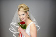 Photo: Smiling bride with bouquet Smiling bride with bouquet