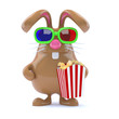 Chocolate bunny at the movies