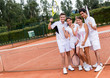 Photo: Tennis players celebrating Tennis players celebrating