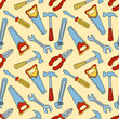 Vector: Tools seamless color pattern Tools seamless color pattern