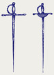 Two saber. Doodle style
