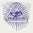 All seeing eye. Doodle style