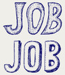 Job concept. Doodle style