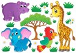 Vector: Cute African animals collection 1 Cute African animals collection 1