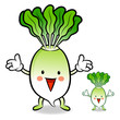 The Daikon mascot has been welcomed with both hands. Vegetable C
