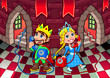 Queen and King at the phone.
