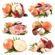 Collection of meat and seasonings