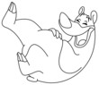 Vector: Outlined laughing bear Outlined laughing bear
