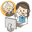 オペレーターとおばあさん