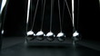 Newtons cradle in motion