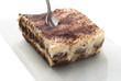 tiramisu dessert isolated on white
