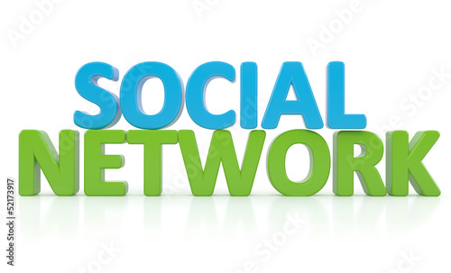 Illustration: 3d word SOCIAL NETWORK 3d word SOCIAL NETWORK