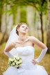beautiful bride on the nature