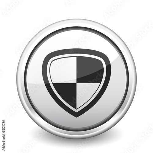 Vector: button gray shield button gray shield