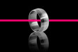 Silber-Stahlring mit magenta Farbstrahl