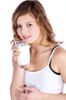 Photo: Junge Frau mit Milch Junge Frau mit Milch