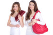 Foto: Junge Frauen mit Handtasche Junge Frauen mit Handtasche