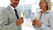 Video: Business partners celebrating with champagne Business partners celebrating with champagne