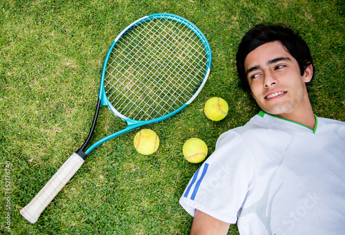 Photo: Portrait of a tennis player Portrait of a tennis player