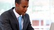 Businessman working on his laptop