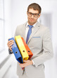 man with folders