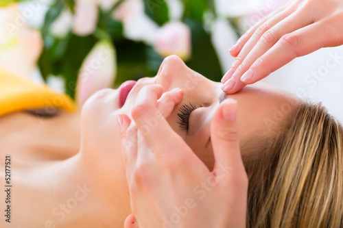 Photo: Wellness - woman getting head massage in Spa Wellness - woman getting head massage in Spa