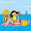 frolicking in the sea