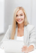 businesswoman with laptop