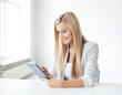 woman with tablet pc