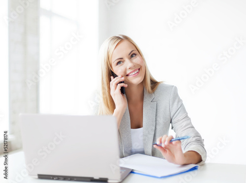Photo: businesswoman with phone businesswoman with phone