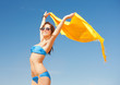 woman in bikini and sunglasses