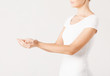 womans cupped hands